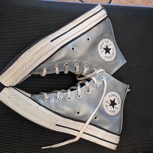 Converse Metallic Silver High-Tops